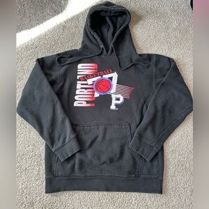 Portland Basketball Black Hoodie - Portland Trail Blazers black size S